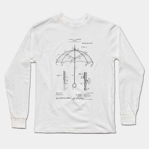 Umbrella patant drawing Long Sleeve T-Shirt by skstring